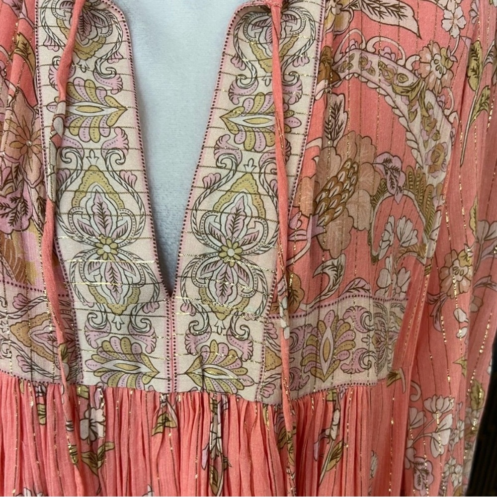 Spell Floral salmon Maxi Dress - Picture 2 of 2